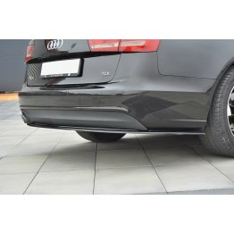 Накладка сплиттер на задний бампер на Audi A6 C7 Avant